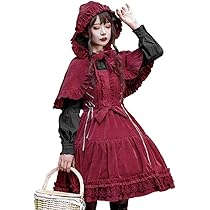 ワンピース 3点セット 赤 M ゴスロリ ロリータ 長袖ブラウス シャツ ワンピース 3点セット 赤 M ゴスロリ ロリータ 長袖ブラウス